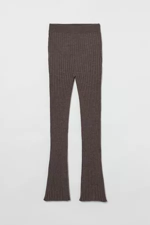 H & M Dame Bukser - Ribbestrikket bukse i merino