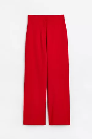 H&M Dresset bukse med høy midje - Rød