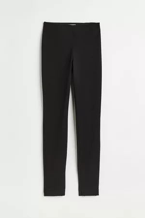 H&M Dame Bukser - Bukse med glidelås nederst - Sort