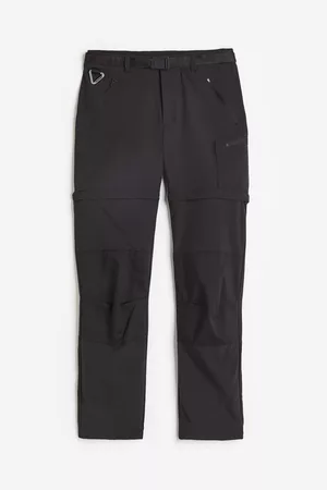 H&M Water-repellent zip-off hiking trousers - Sort