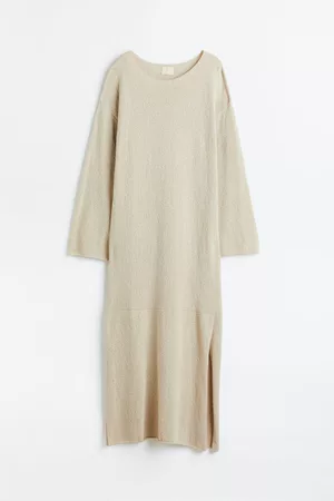 H&M Strikket kjole - Beige