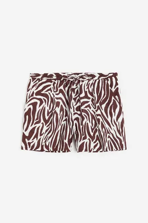 H&M Dame Shorts - Pull on-shorts i linmiks - Rød
