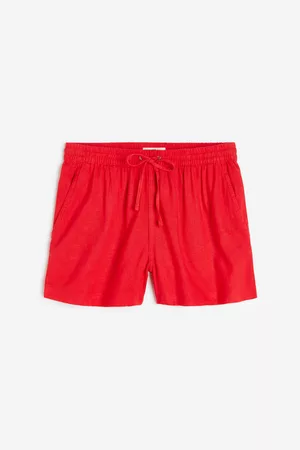 H&M Dame Shorts - Shorts i linmiks - Rød