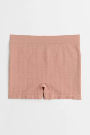 H&M Dame Shorts - Sømløs shorts i pointelletrikot