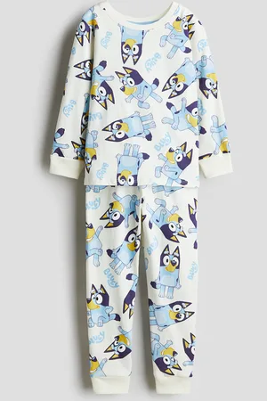 H&M Pyjamas i bomullstrikot med trykk