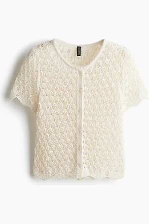 H&M Hullstrikket kortermet cardigan