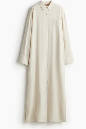 H&M Skjortekjole i linmiks