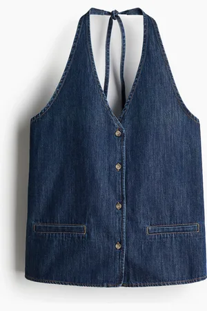 H&M Halterneck-vest i denim
