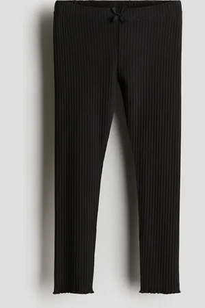 H&M Ribbestrikket leggings i bomull