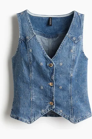 H&M Denimvest med broderi