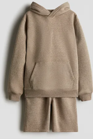 H&M 2-delt sett med hettegenser og sweatshorts