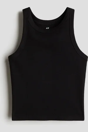 H&M Ribbestrikket singlet i bomull