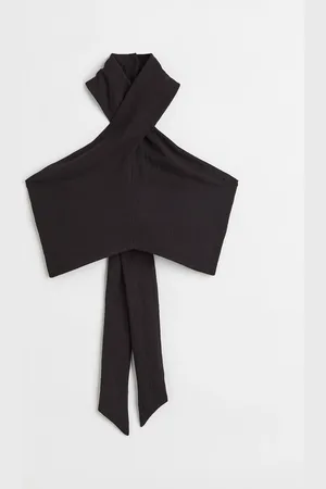 H&M Kort topp med halterneck