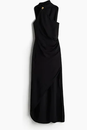 H&M En ermeløs kjole med drapert panel