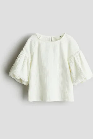 H&M Bluse i bomullsmusselin