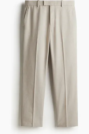 H&M Regular Fit Dresset bukse i linmiks