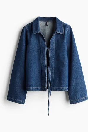 H&M Denimjakke med knyting