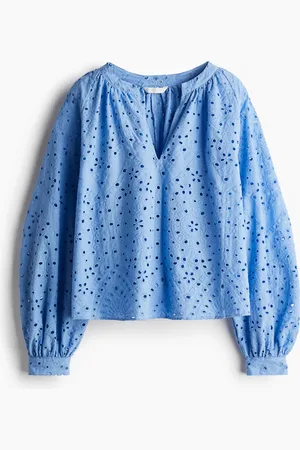 H&M Bluse med engelsk blonde