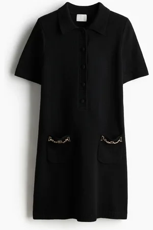 H&M Strikkekjole med lenker