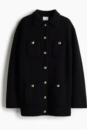 H&M Ribbestrikket cardigan i ull