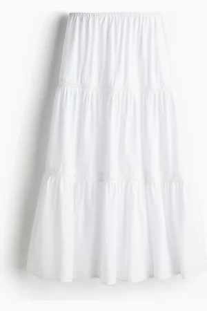 H&M Maxiskjørt med innfelt blonde
