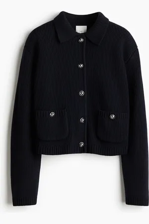 H&M Ribbestrikket cardigan i ull