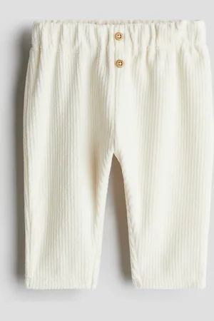 H&M Ribbestrikket bukse i velur