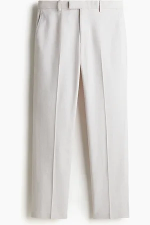 H&M Regular Fit Dresset bukse i linmiks