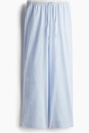 H&M Poplinbukse med snøring med dobbel linning