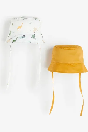 H&M 2-pack solhatt i bomull