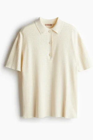 H&M Pointellestrikket polotrøye