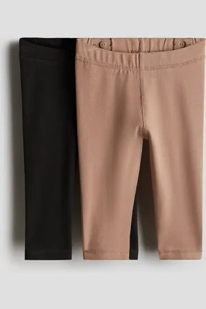 H&M 2-pack leggings i trikot av pimabomull