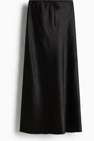 H&M Skjørt i sateng med snøring