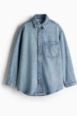 H&M Feather Soft Oversized denimskjorte