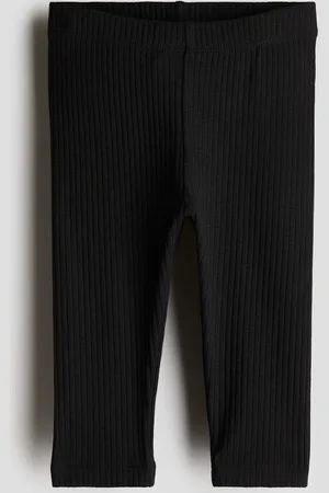 H&M Ribbestrikket leggings i bomull