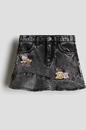 H&M Denimskjørt med applikasjoner