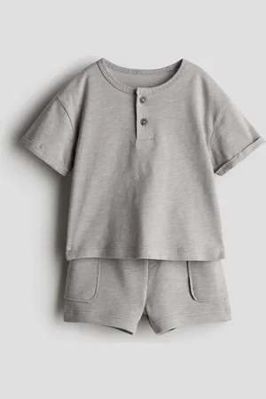 H&M 2-delt sett i bomullstrikot