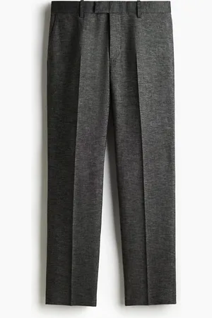 H&M Regular Fit Dresset bukse i linmiks
