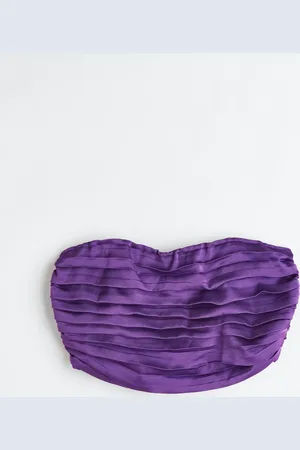 H&M Kort, plissert bandeau-topp