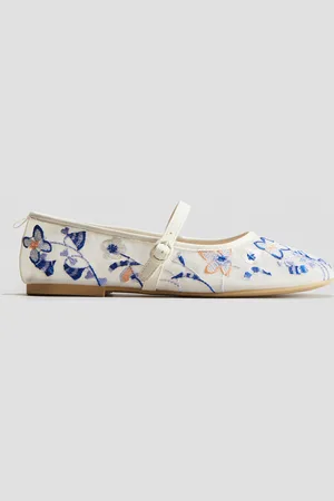H&M Ballerinasko i mesh med broderier
