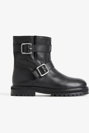 H&M Bikerboots i skinn