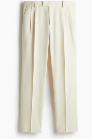 H&M Regular Fit Dresset bukse i linmiks