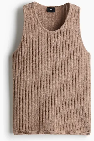 H&M Regular Fit Ribbestrikket singlet