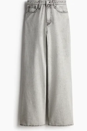 H&M Curvy Fit Feather Soft Wide Ultra High Jeans
