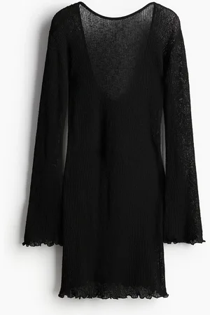 H&M Strikket kjole med dyp, åpen rygg