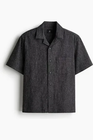 H&M Regular Fit Resortskjorte i linmiks