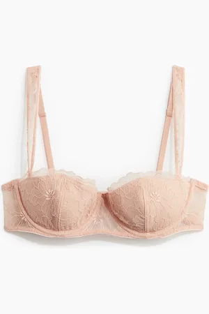 H&M Vattert balconette-BH i blonde