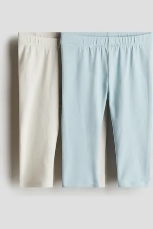 H&M 2-pack leggings i supermyk bomullstrikot