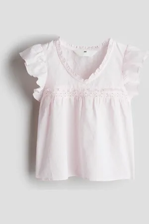 H&M Volangkantet bluse i bomull