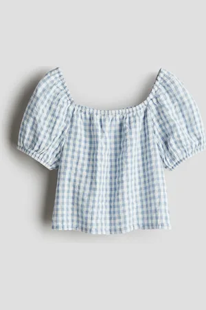 H&M Bluse i seersucker av bomull